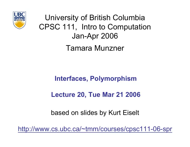 university of british columbia cpsc 111 intro to