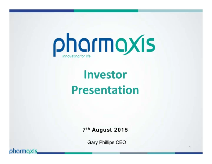 investor presentation