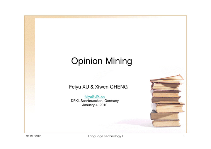 opinion mining