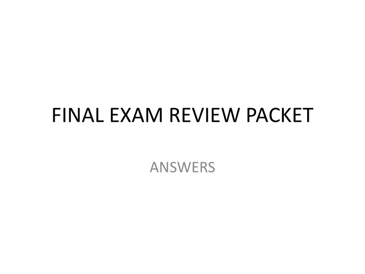 final exam review packet
