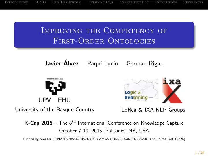 improving the competency of first order ontologies