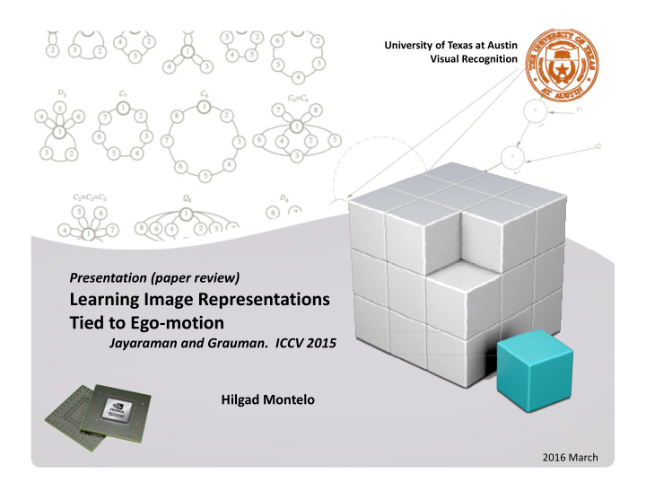 learning image representations tied to ego motion