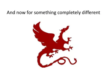 And now for something completely different  And now for something completely different  Algorithms