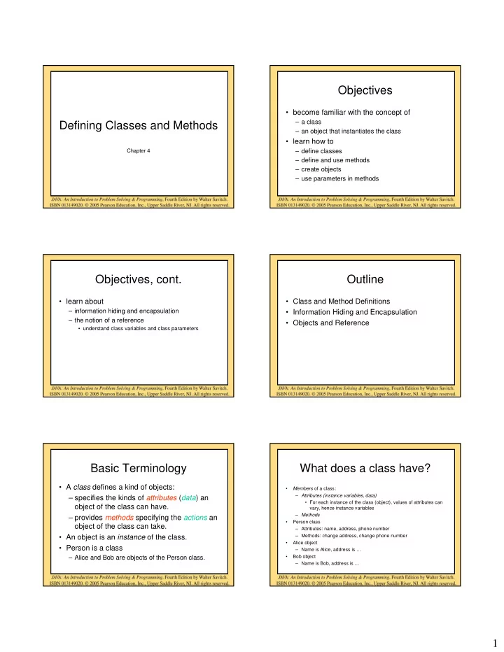 objectives