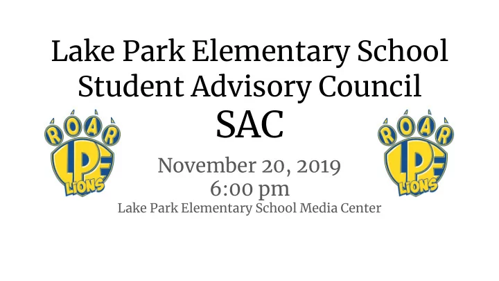 lake park elementary school