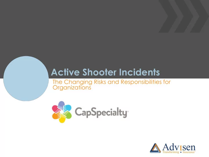 active shooter incidents