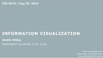 INFORMATION VISUALIZATION  Alvitta Ottley  Washington University in St. Louis  Slide
