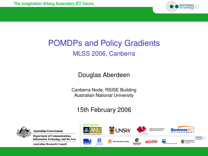 pomdps and policy gradients