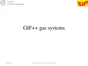 GIF++ gas systems  21/01/2014  Ernesto, Roberto   PH-DT-DI gas service  1  Gases needed