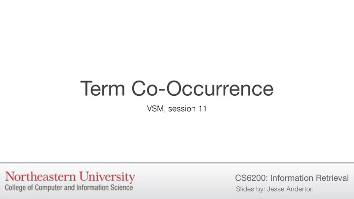 term co occurrence