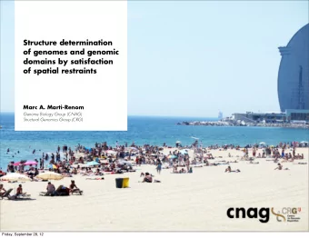 Structure determination  of genomes and genomic  domains by satisfaction  of spatial restraints