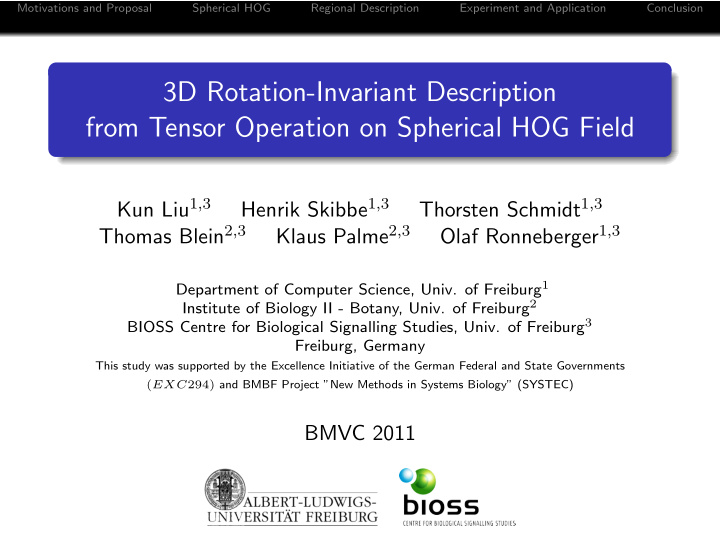 3d rotation invariant description from tensor operation