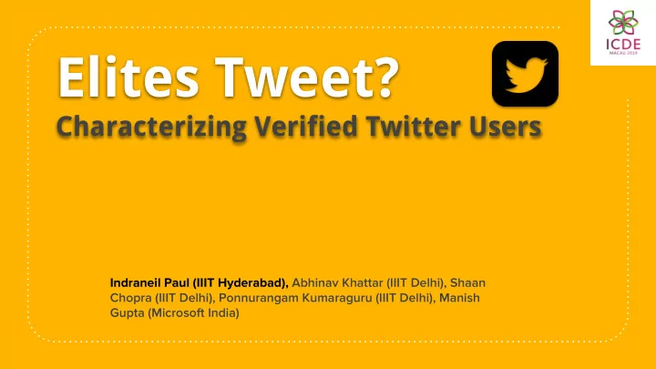 elites tweet