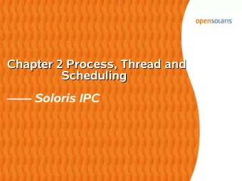 Chapter 2 Process, Thread and  Chapter 2 Process, Thread and  Scheduling  Scheduling