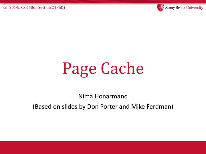 page cache