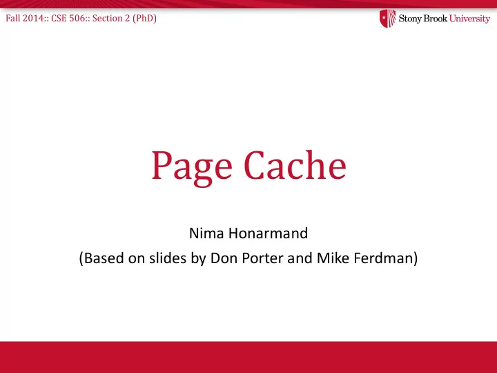 page cache