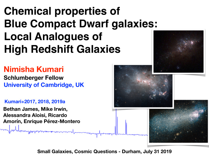 chemical properties of blue compact dwarf galaxies local