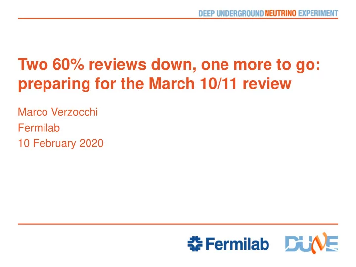 two 60 reviews down one more to go