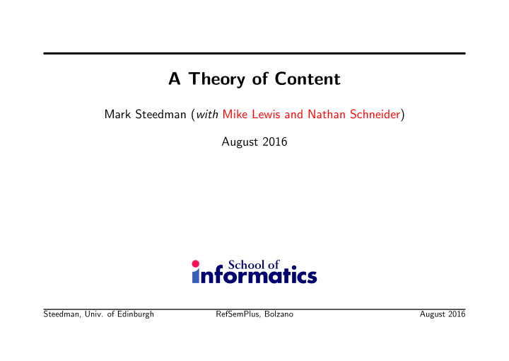 a theory of content