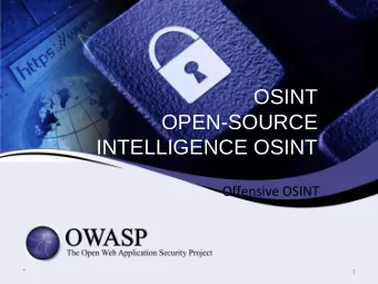 OSINT  OPEN-SOURCE  INTELLIGENCE OSINT  Offensive OSINT  *  1  Whoami  Adam Nurudini  CEH, ITIL