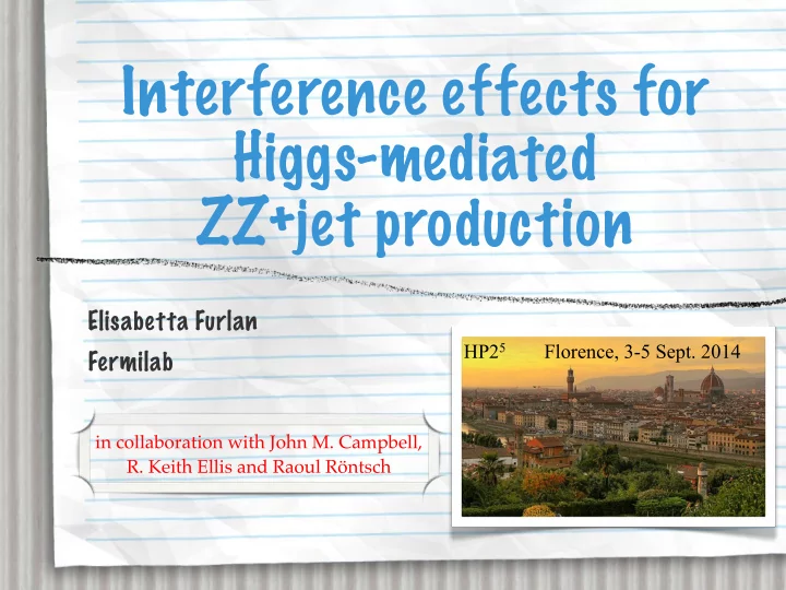 interference effects for higgs mediated zz jet production