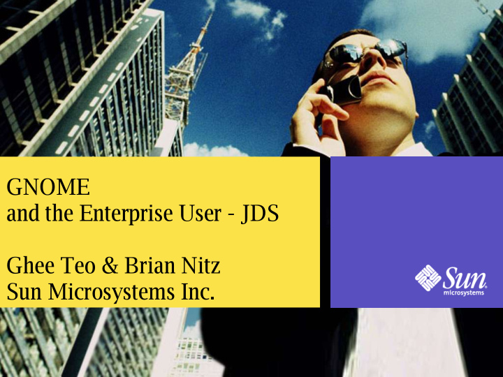 gnome and the enterprise user jds