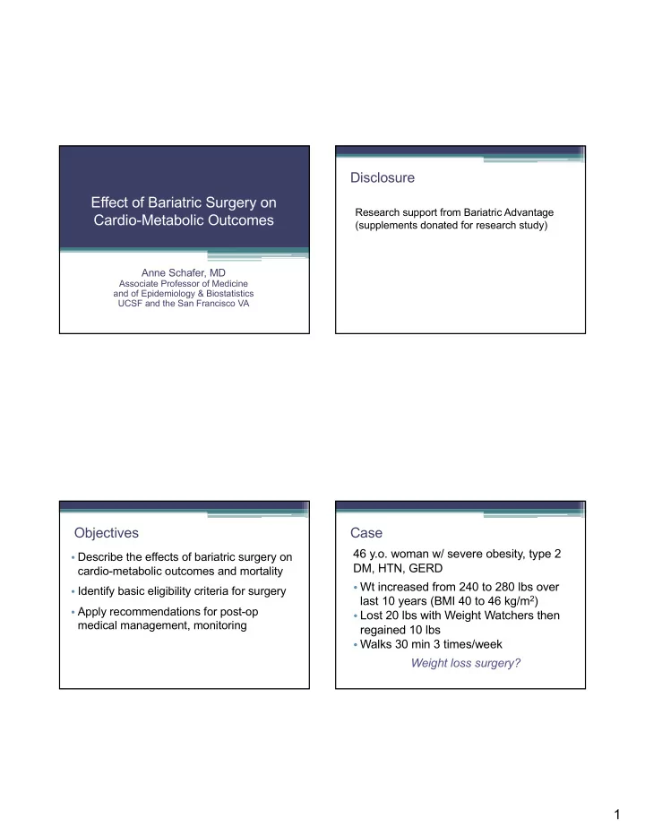 effect of bariatric surgery on