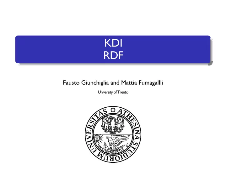 kdi rdf