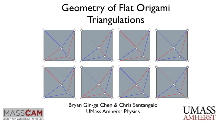 geometry of flat origami triangulations