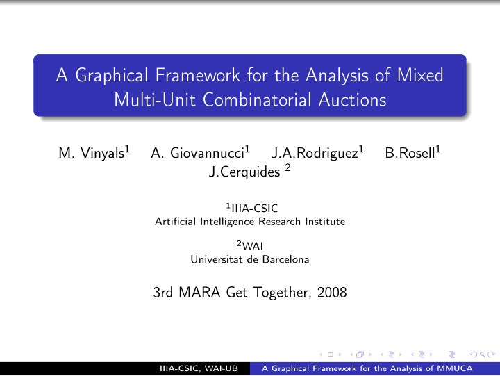a graphical framework for the analysis of mixed multi