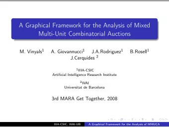 A Graphical Framework for the Analysis of Mixed  Multi-Unit Combinatorial Auctions M. Vinyals 1 A.