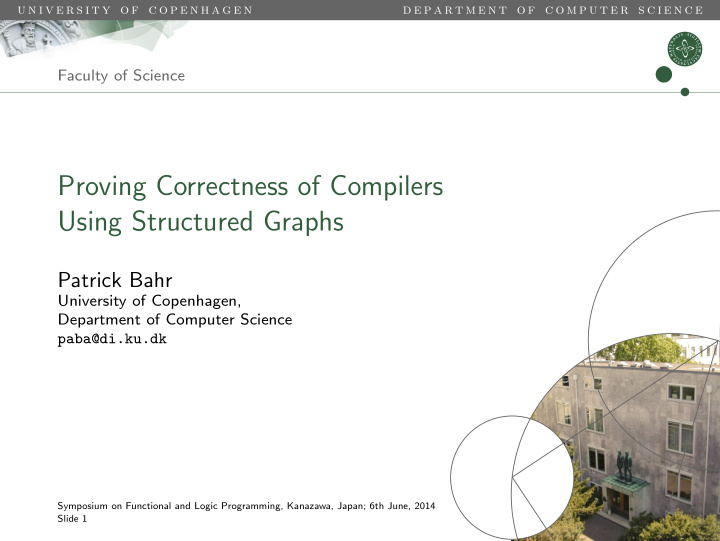 proving correctness of compilers using structured graphs