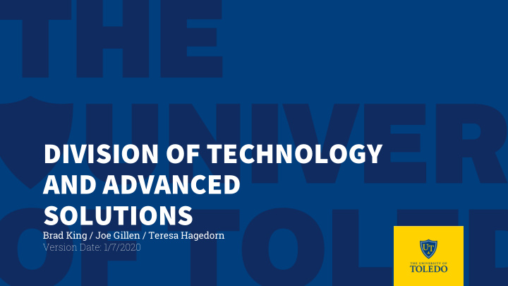 division of technology and advanced solutions