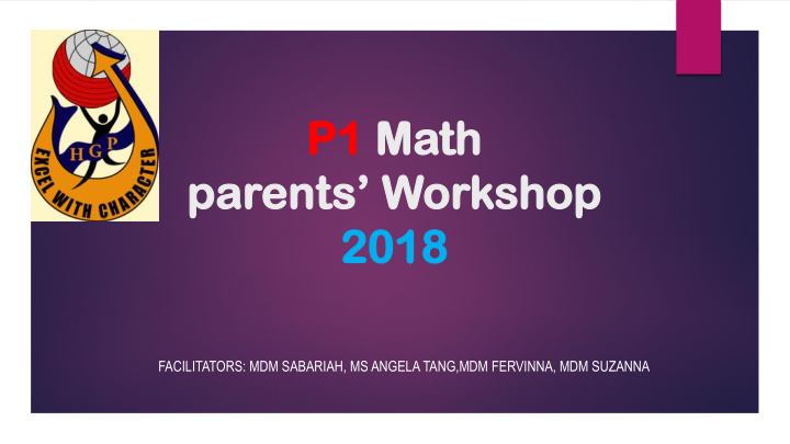 p1 p1 math th parents workshop