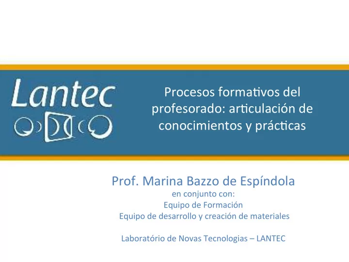 procesos forma vos del profesorado ar culaci n de