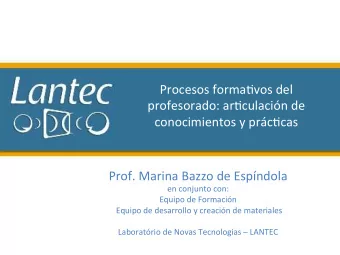 Procesos  forma+vos  del    profesorado:  ar+culacin  de    conocimientos  y