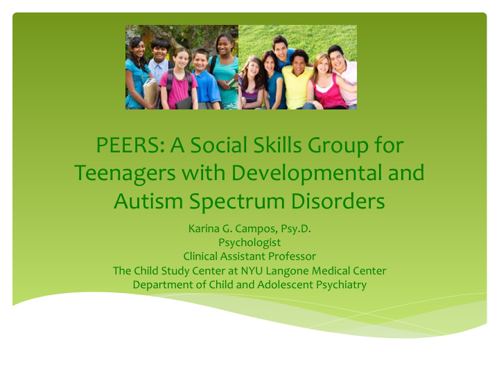 peers a social skills group for teenagers with