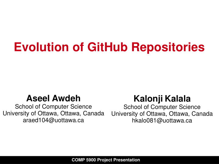 evolution of github repositories