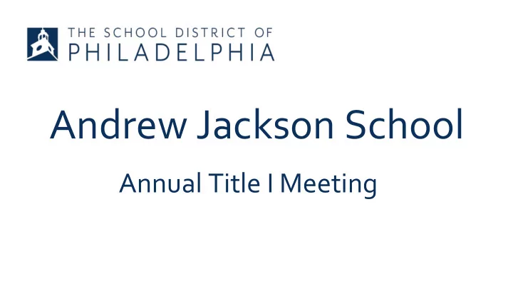 andrew jackson school