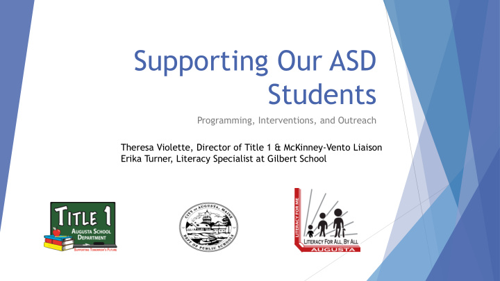 supporting our asd students