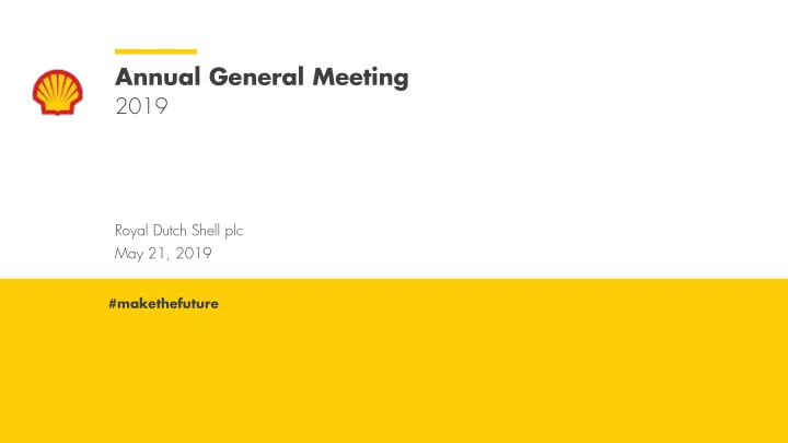 annual general meeting