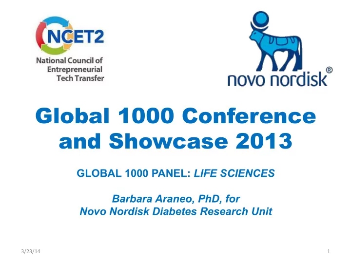 global 1000 conference and showcase 2013