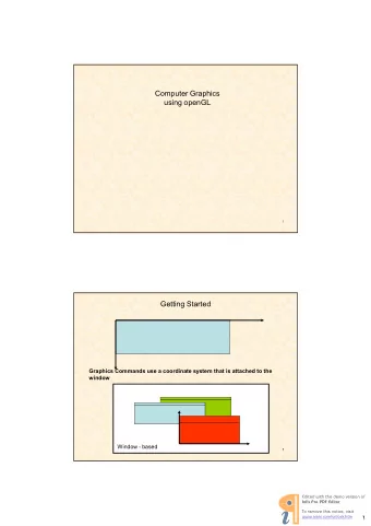 OpenGL is a software interface to graphics
