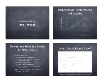 Uniprocessor Performance  not Scaling  Performance (vs. VAX-11/780)  10000  20%/year Concurrency