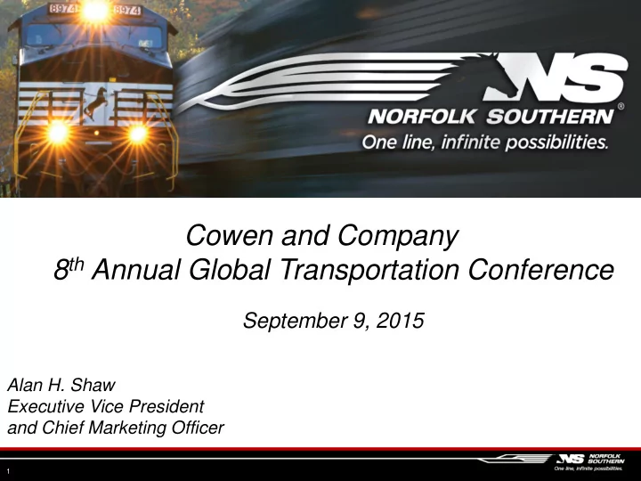 cowen and company 8 th annual global transportation