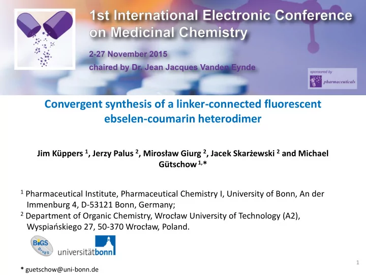 convergent synthesis of a linker connected fluorescent