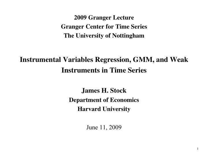 instrumental variables regression gmm and weak
