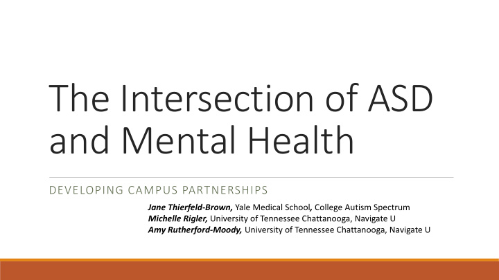 the intersection of asd