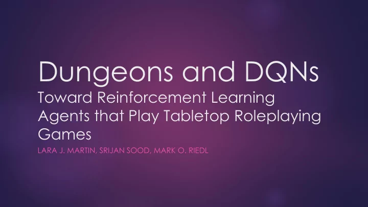 dungeons and dqns