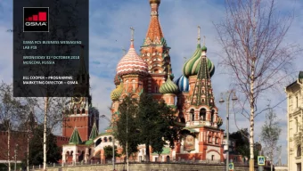 MOSCOW, RUSSIA JILL COOPER  PROGRAMME MARKETING DIRECTOR  GSMA  RCS GLOBAL ADOPTION  RCS